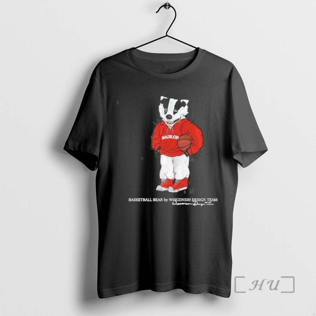 Officials Wisconsin Badgers Ncaa 2026 Basketball Bear By Wisconsin Desing Team Premium T Shirts Sweater