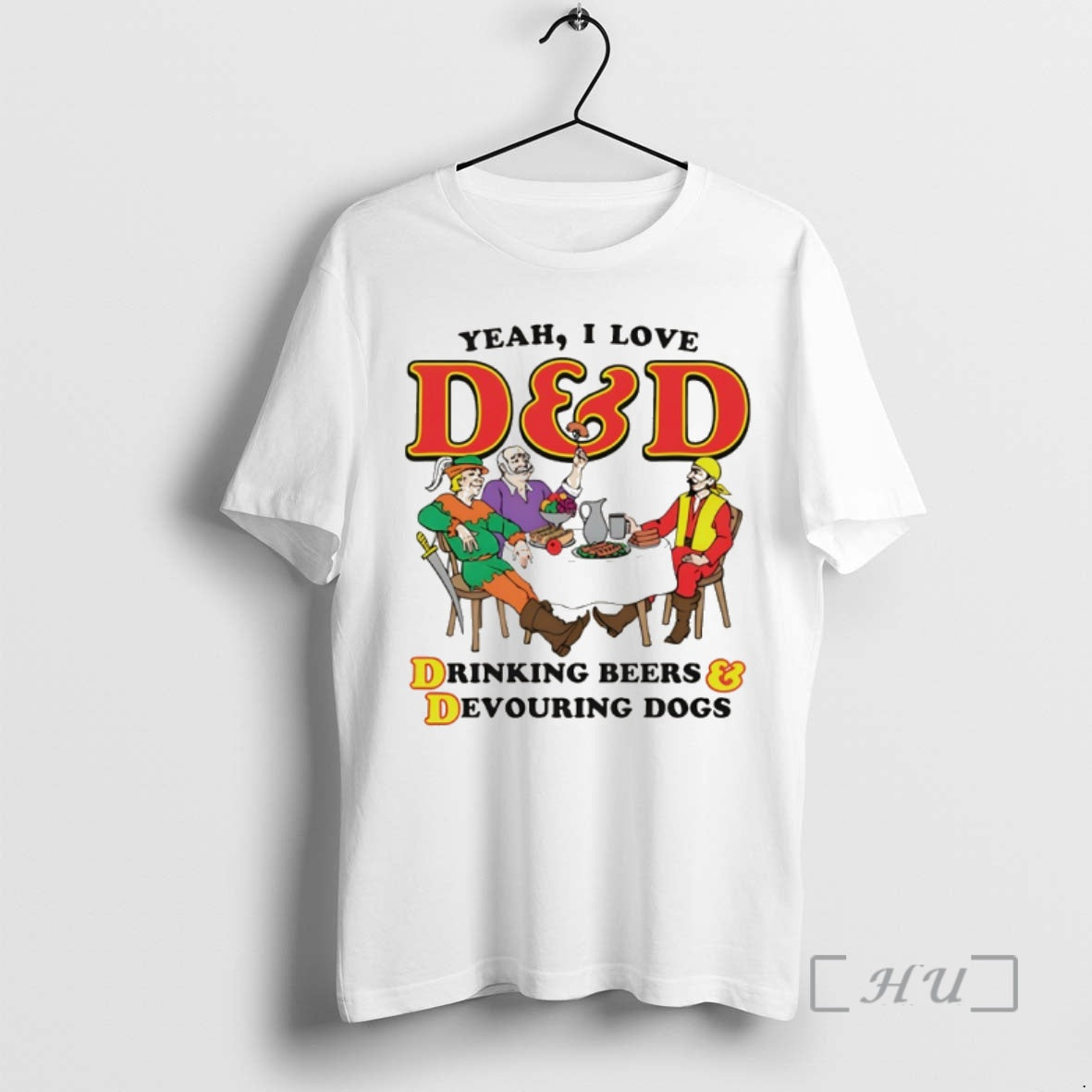 Officials Yeah I Love D And D Drinking Beers And Devouring Dogs Premium T Shirts