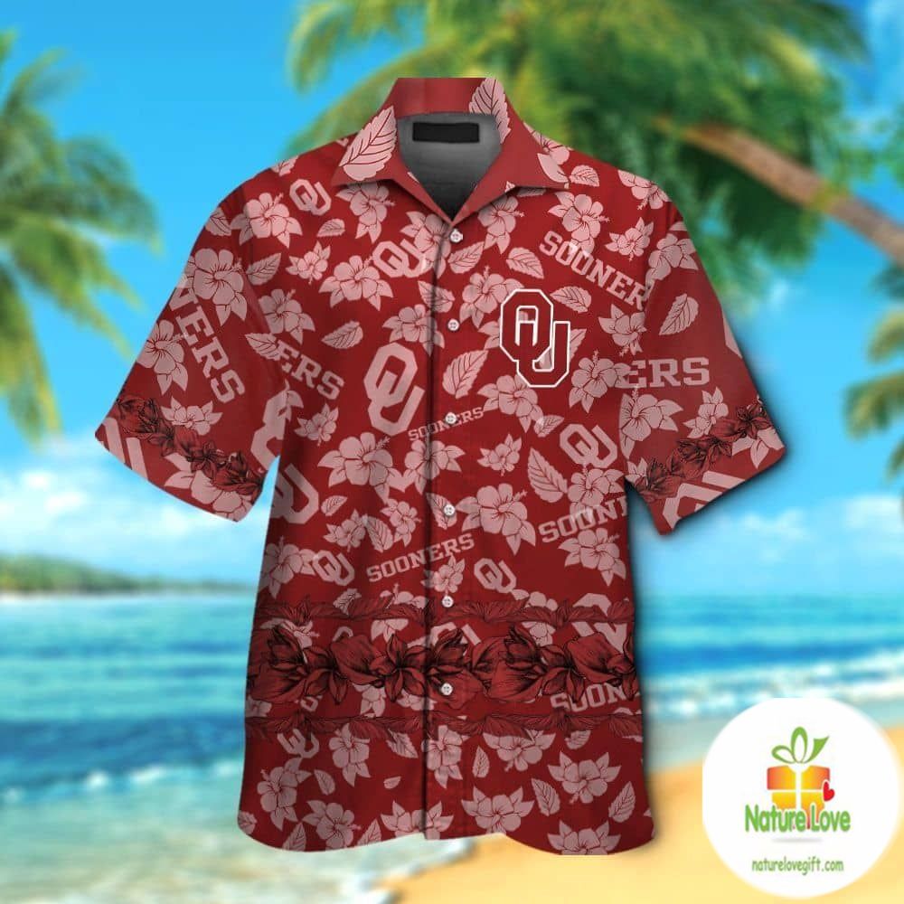 Oklahoma Sooners Hawaiian Shirt Tropical Aloha Button Up VER06