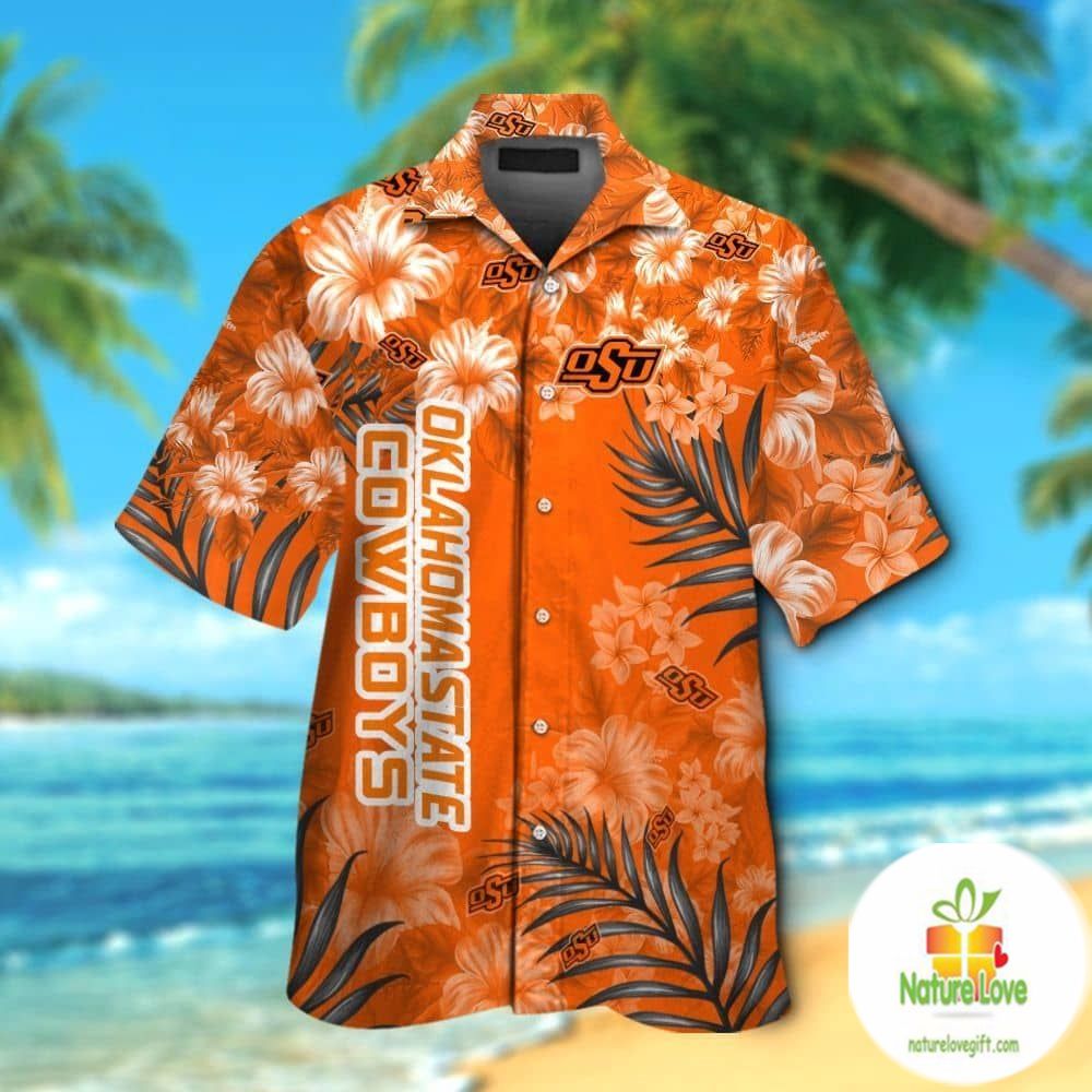 Oklahoma State Cowboys Hawaiian Shirt Tropical Short Sleeve Button Up