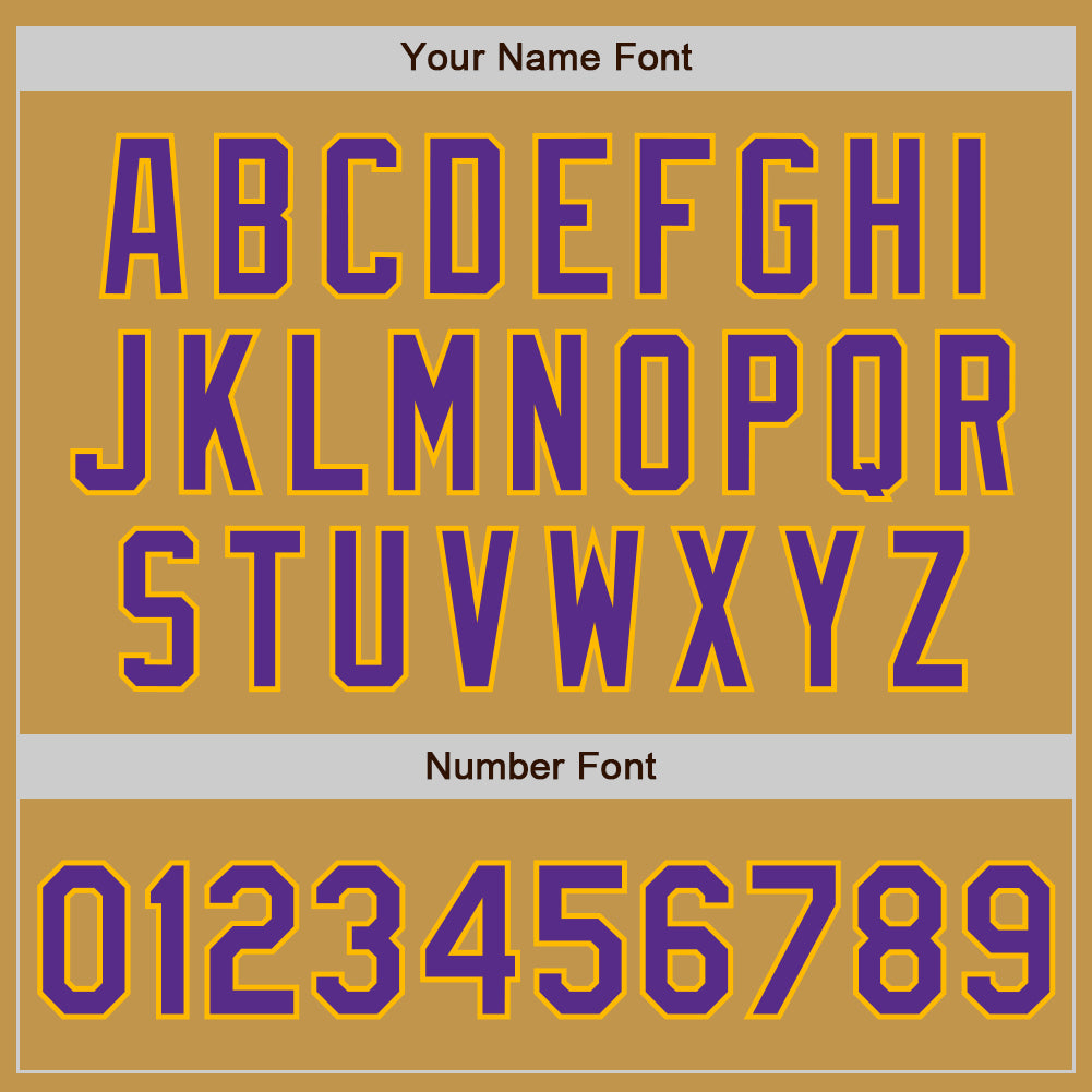 Custom Old Gold Purple-Gold Authentic Baseball Jersey