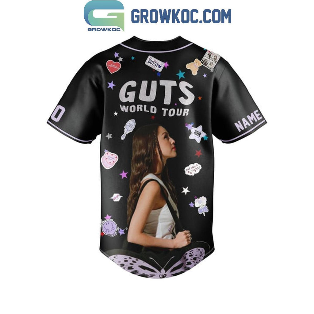 Olivia Rodrigo Guts World Tour Small Girl Personalized Baseball Jersey