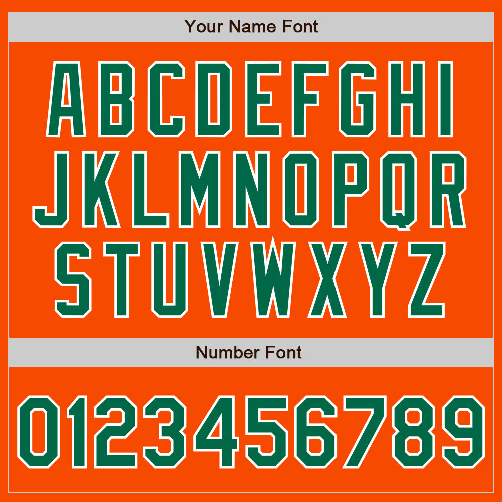 Custom Orange Kelly Green-White Authentic Baseball Jersey