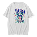 Original America Statue Of Liberty Blowing Bubble Gum 4th Of July Tee Tshirts