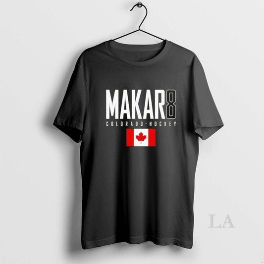 Original Cale Makar 8 Colorado Avalanche Canada Flag Elite