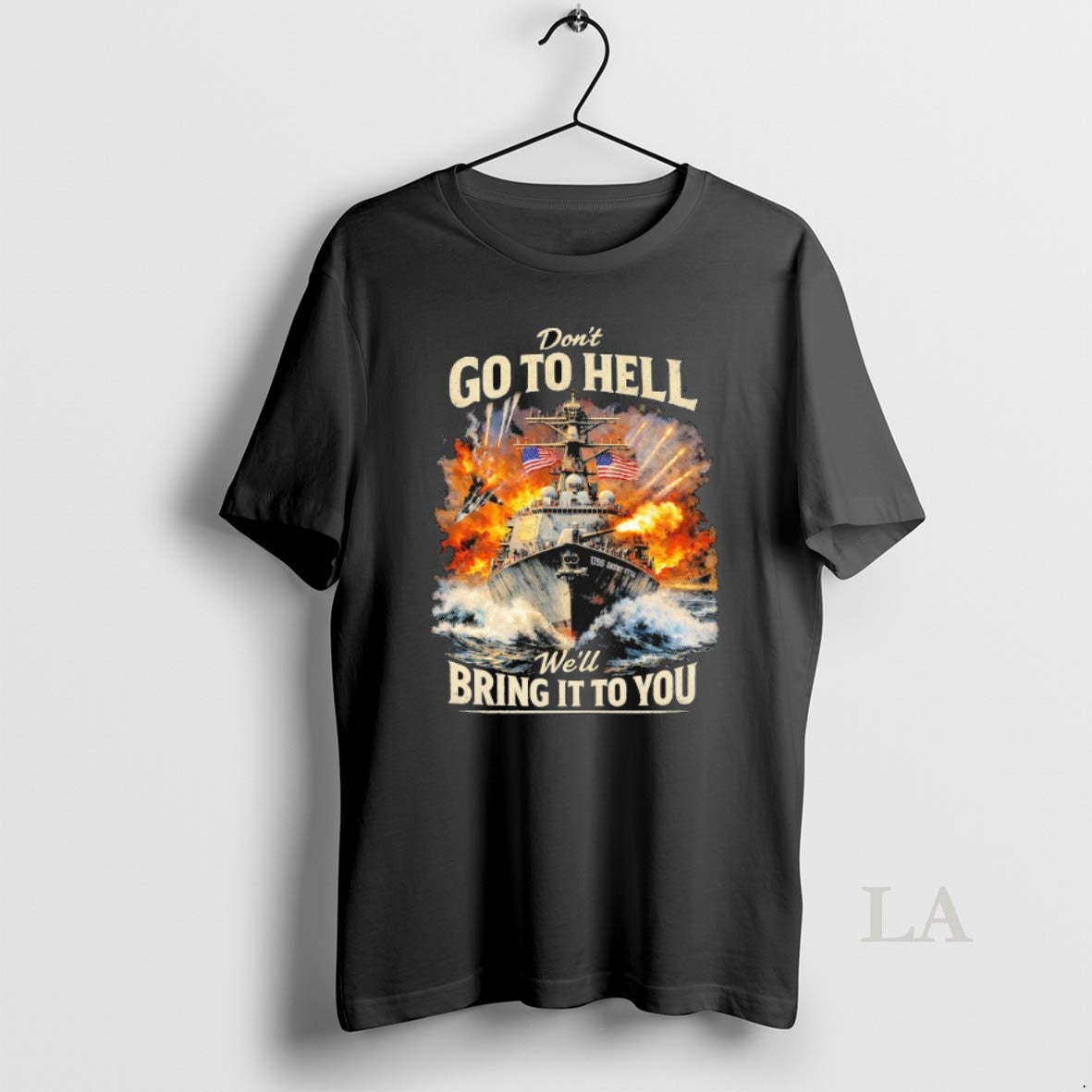 Original Dont Go To Hell Well Bring The Fire American Flag