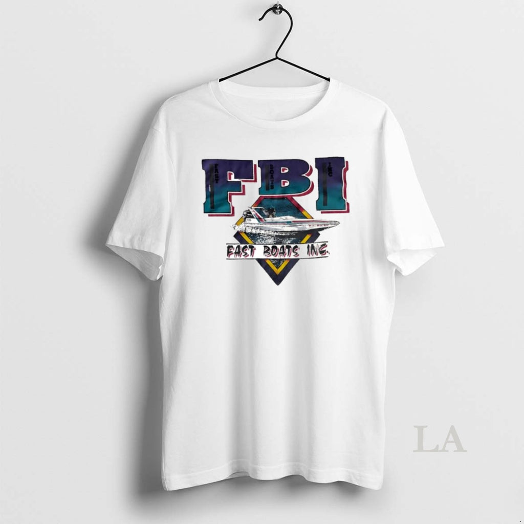 Original Fbi Fast Boats Inc Speedboat Retro Diamond