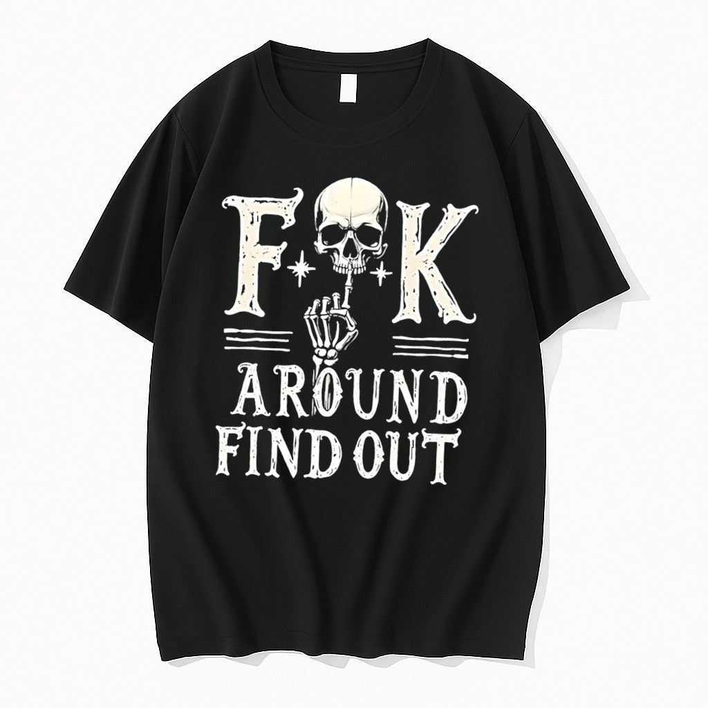 Original Fuck Around Find Out Skull Vintage Tee Tshirts Jpg