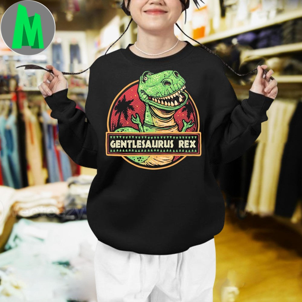 Original Gentlesaurus Rex Funny Dinosaur Shirt