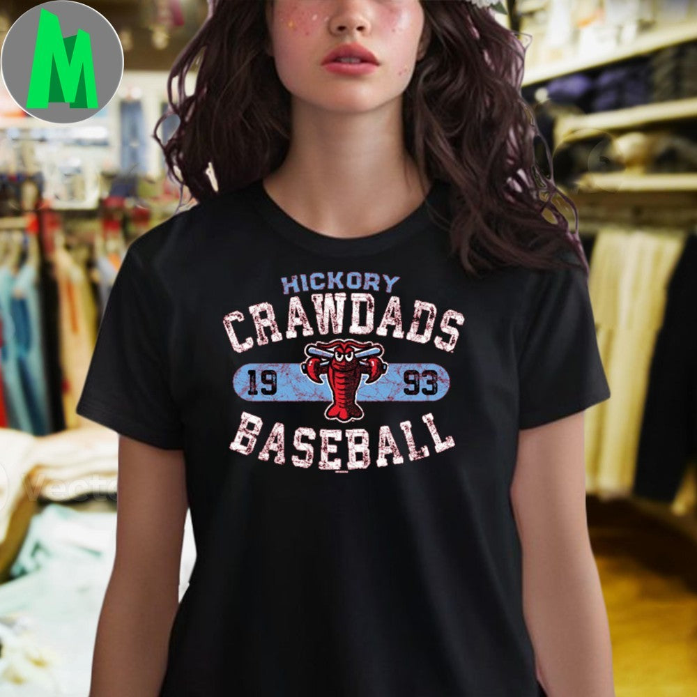 Original Hickory Crawdads Comfort Colors Gilmore Crimson Adult Shirt
