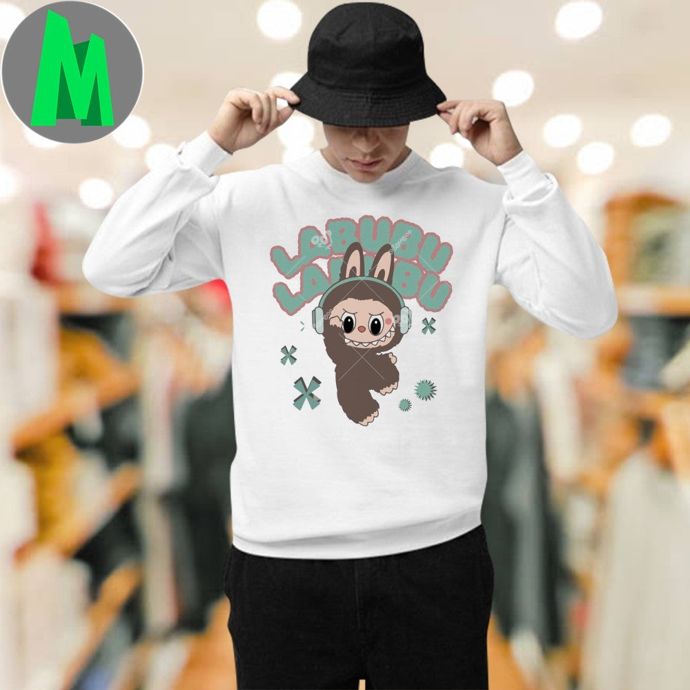 Original Labubu Headphone Cute Labubu Bunny Music Shirt