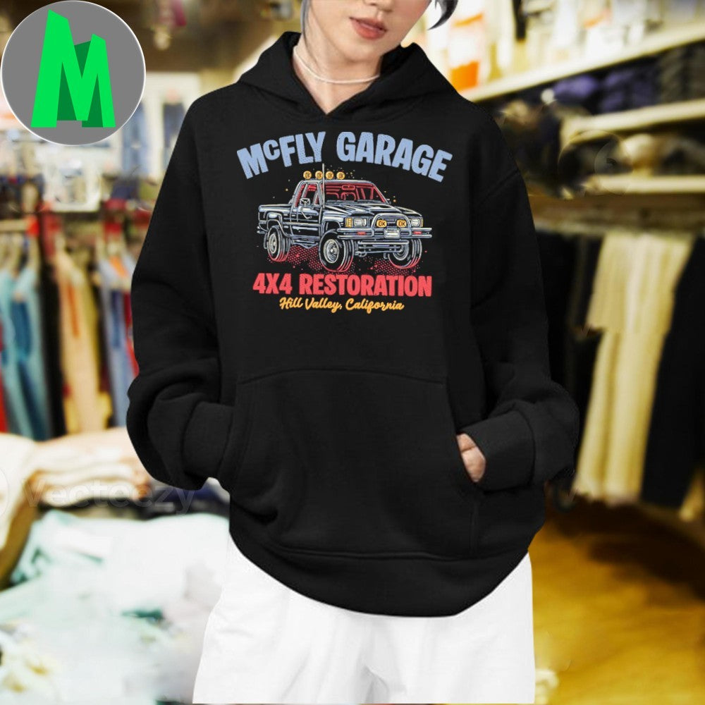 Original McFly Garage 4×4 Restoration Hill Valley California Shirt