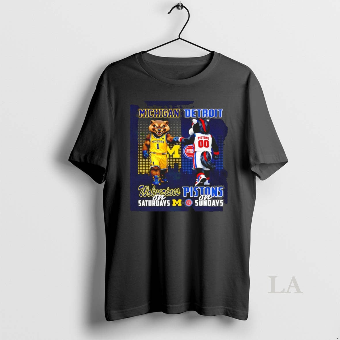 Original Michigan Wolverines On Saturdays And Detroit Pistons On Sundays Mascot