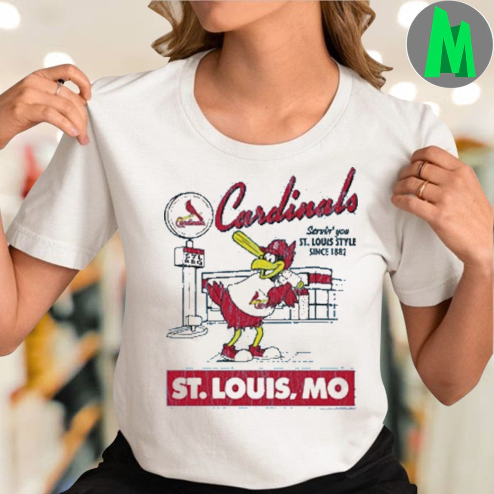 Original Mitchell and Ness St Louis Cardinals Light Blue Deli Mascot Shirt