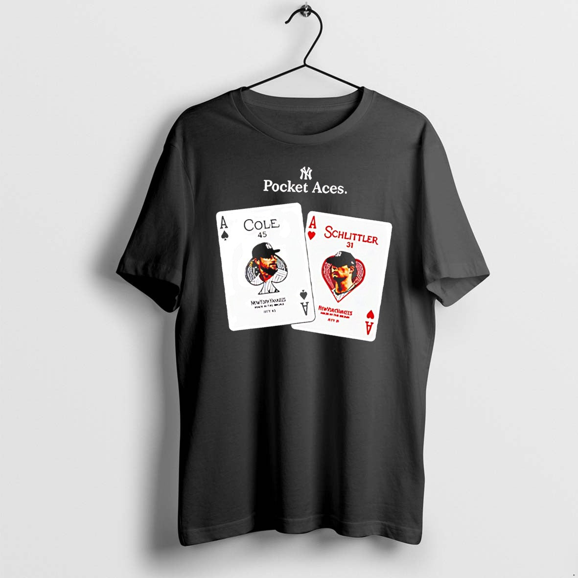 Original New York Yankees Pocket Aces Gerrit Cole And Cam Schlittler Tee Tshirts