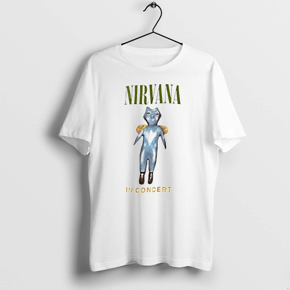 Original Nirvana In Concert Blue Angel Doll Kurt Cobain 1990s Tshirts Jpg