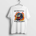 Original Not Now Kitten The Walls Are Closing In Panther Fire Flames Tshirts