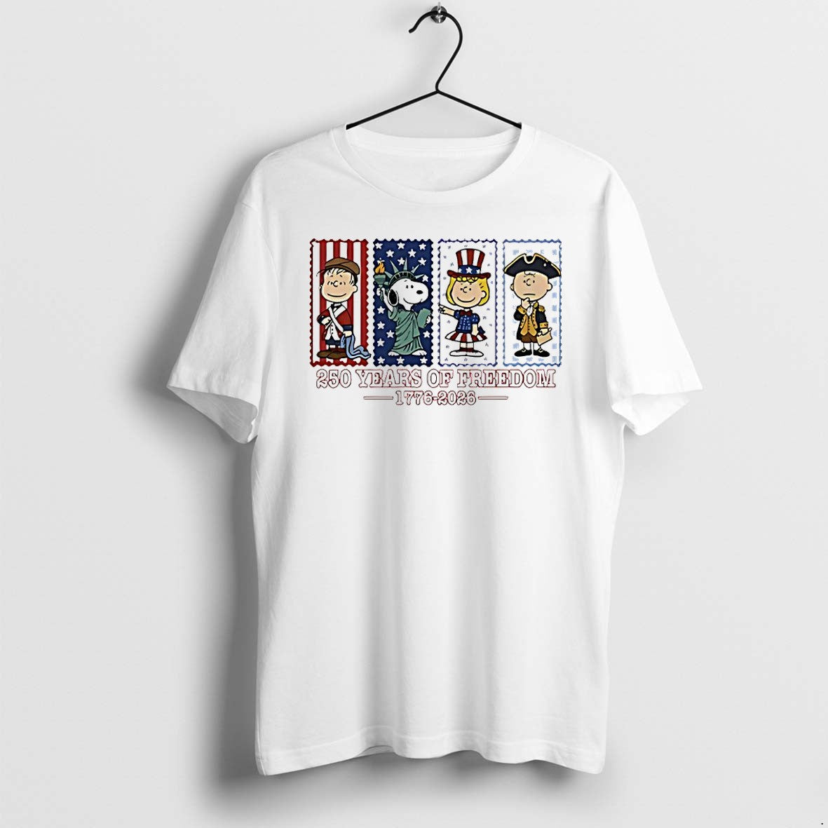 Original Peanuts America 250 Years Of Freedom 1776 2026 Anniversary Tshirts Jpg