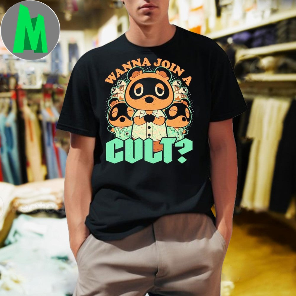 Original Raccoon Island Wanna Join A Cult Shirt