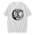 Original San Antonio Spurs Grateful Dead Steal Your Face Skull Logo Tee Tshirts