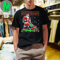 Original Santa Claus Mowing Lawn Ugly Christmas Shirt