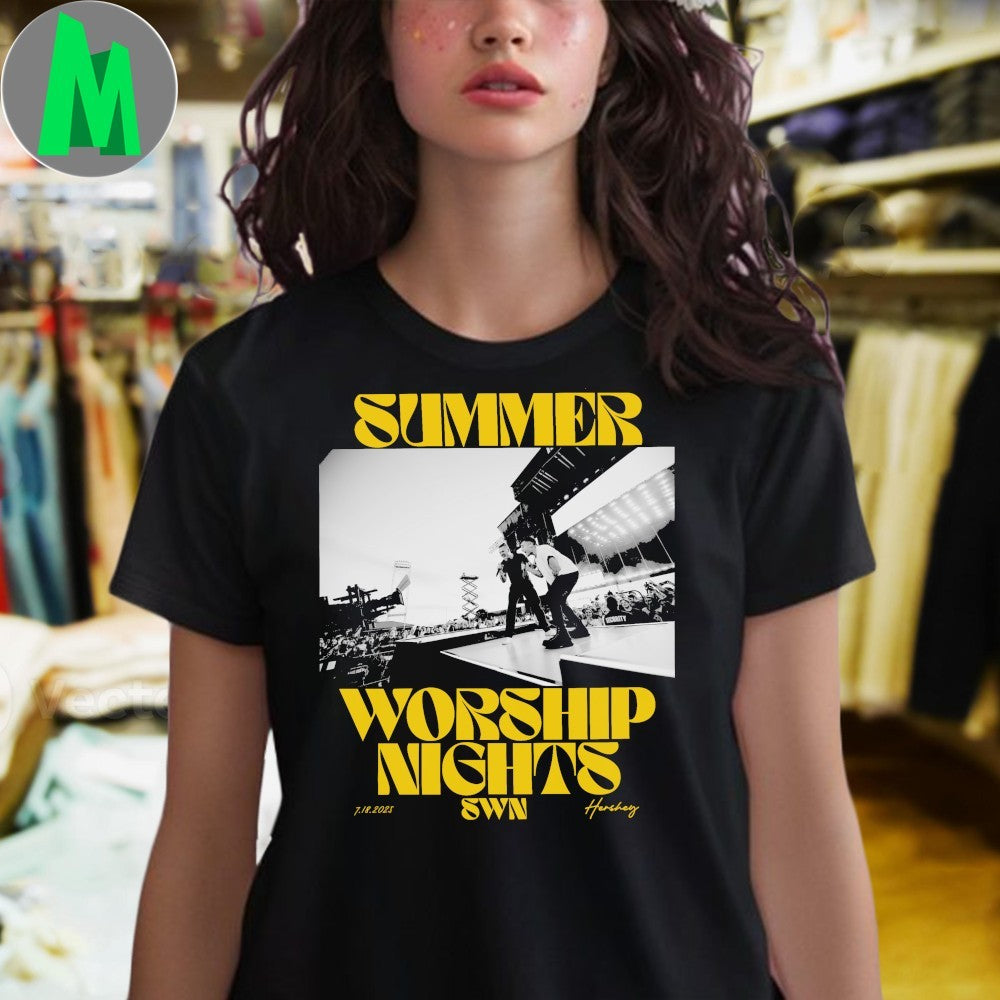 Original Summer Worship Nights SWN Hershey Christian Concert T-Shirt