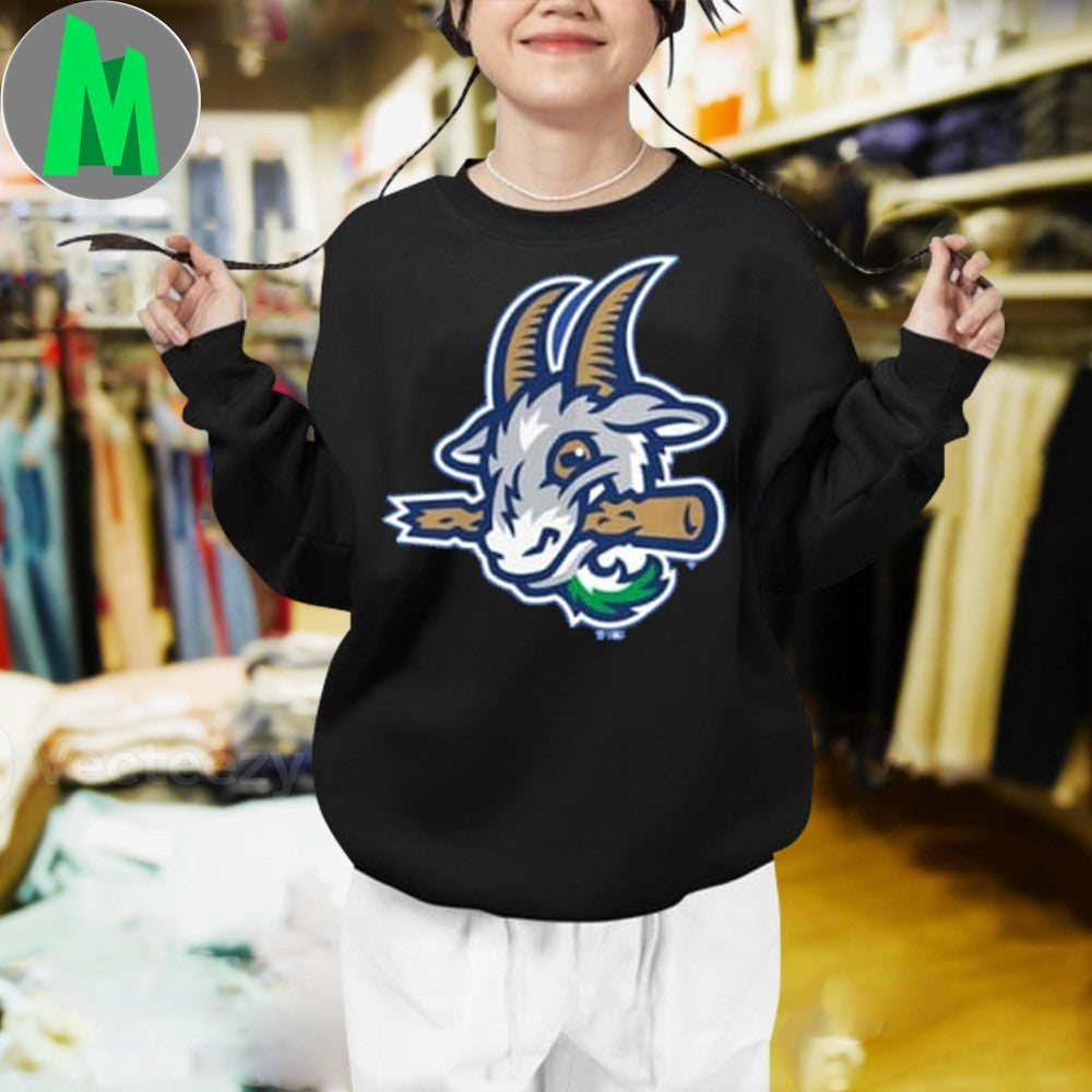 Original Summit Sportswear Hartford Yard Goats Youth Blue Primary Logo Shirt