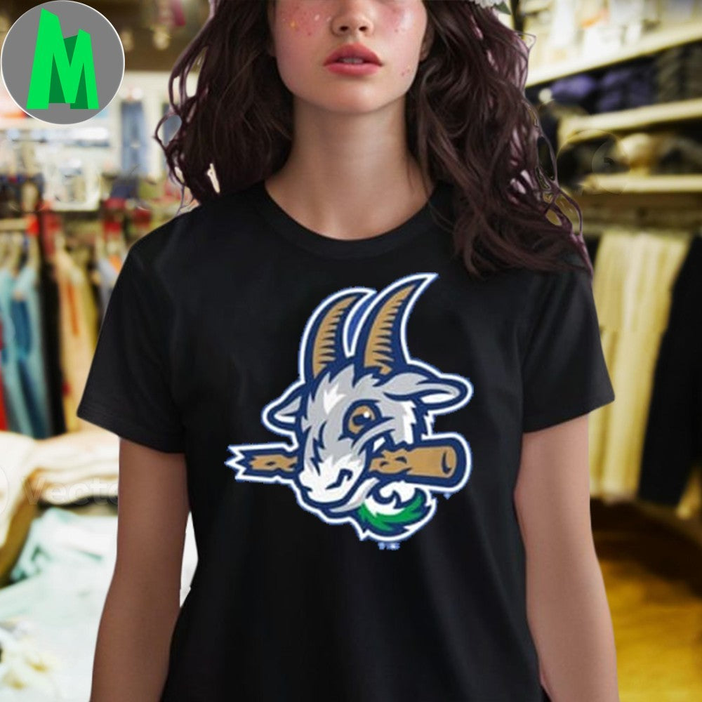 Original Summit Sportswear Hartford Yard Goats Youth Blue Primary Logo Shirt