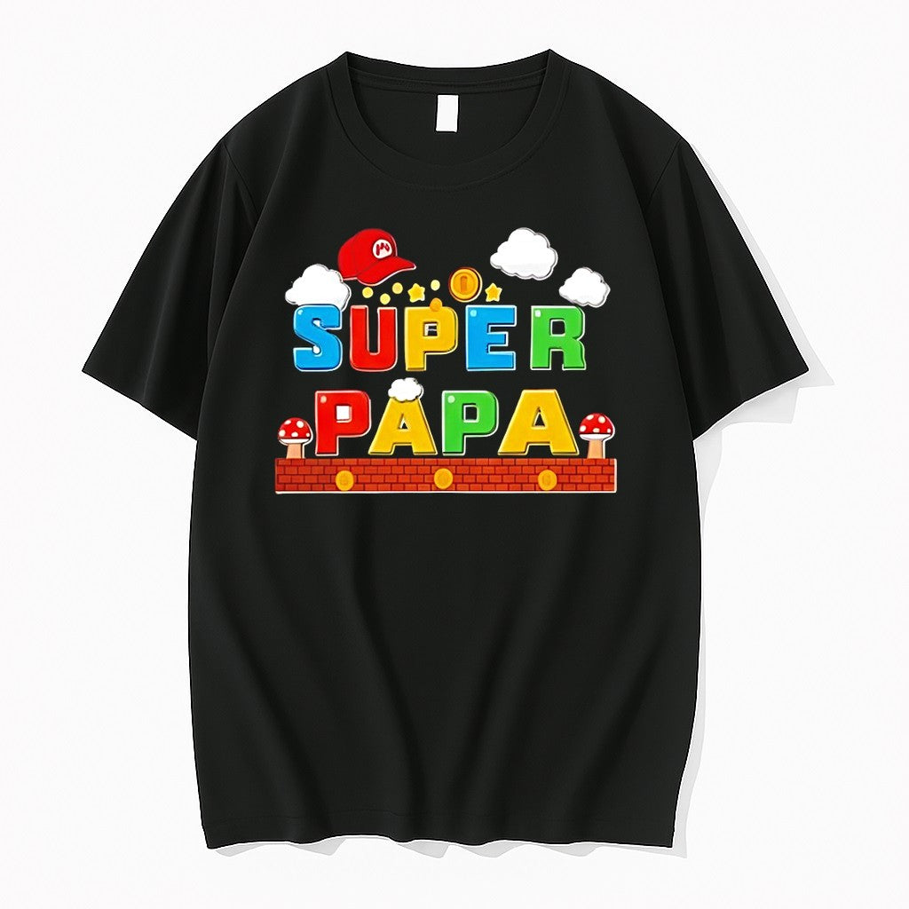Original Super Mario Super Papa Fathers Day 2026 Tshirts Jpg