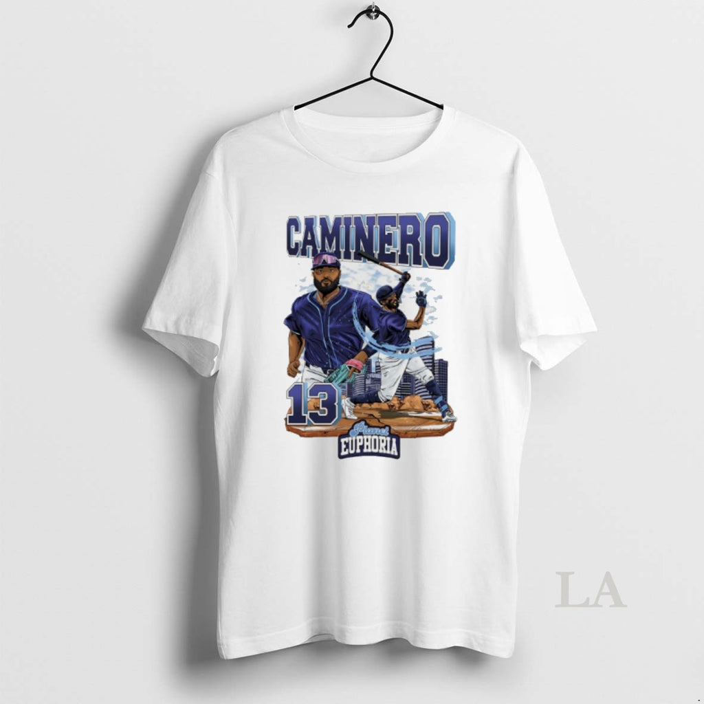 Original Tampa Bay Rays Junior Caminero 13 Collage Swing Skykine Comic