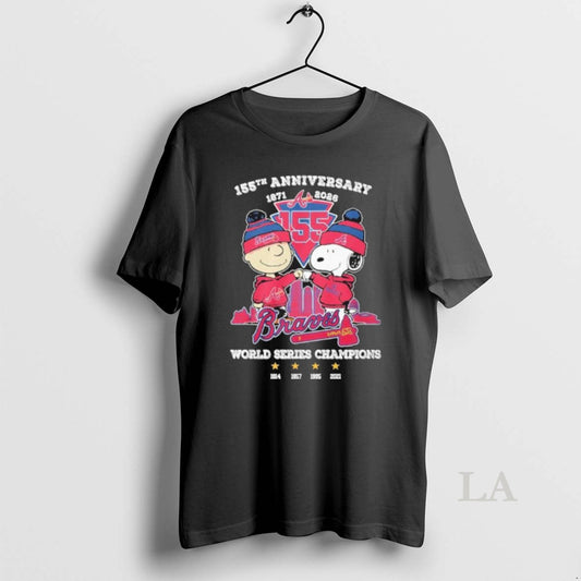 Original The Peanuts Fistbump X Atlanta Braves 155th Anniversary 1871 2026 World Series Champions