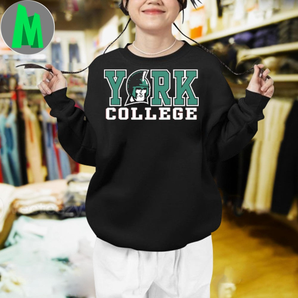 Original York College Spartans Logo T-Shirt