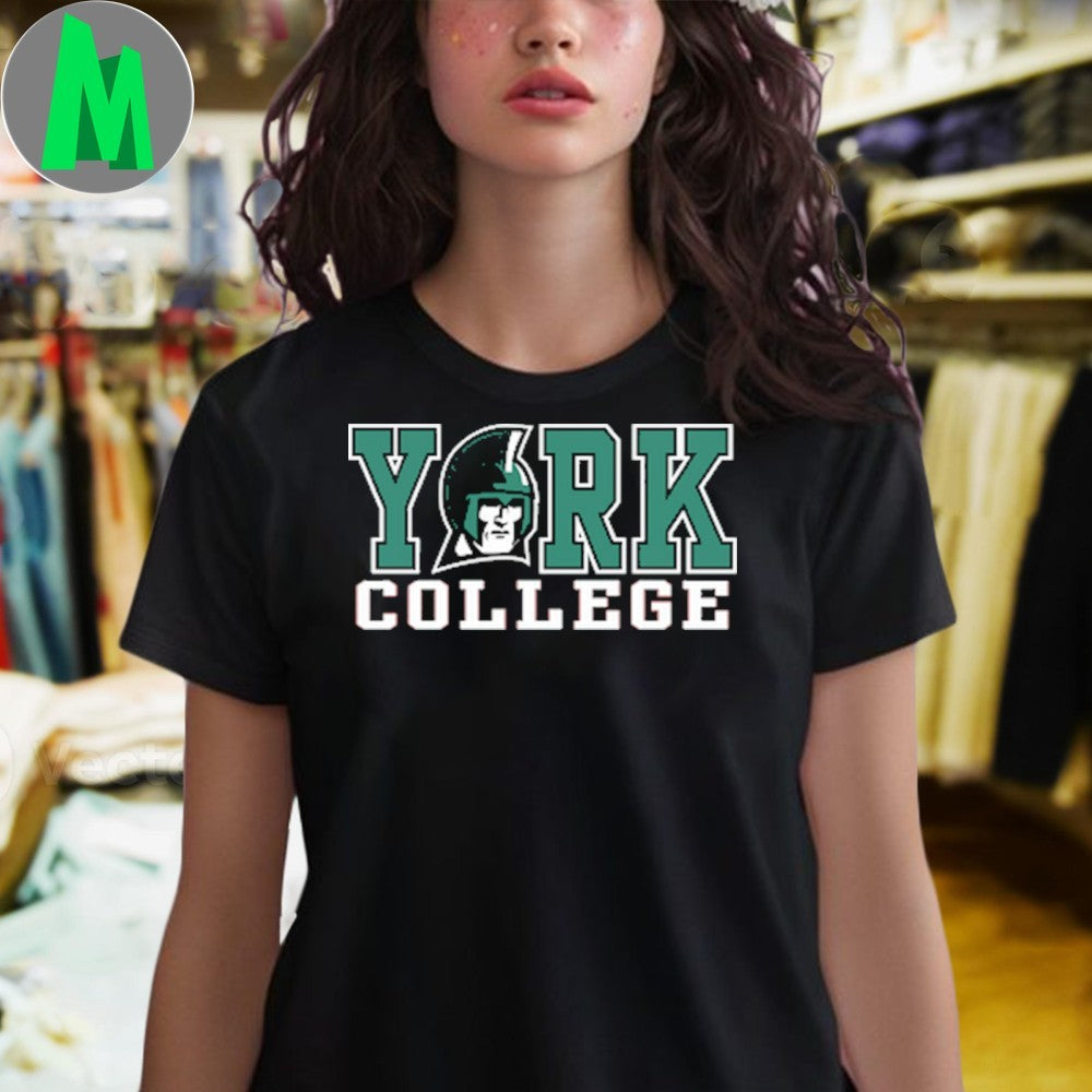 Original York College Spartans Logo T-Shirt