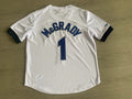 Orlando Magics #1 Mcgrady authentic sleeve jersey white Style 1