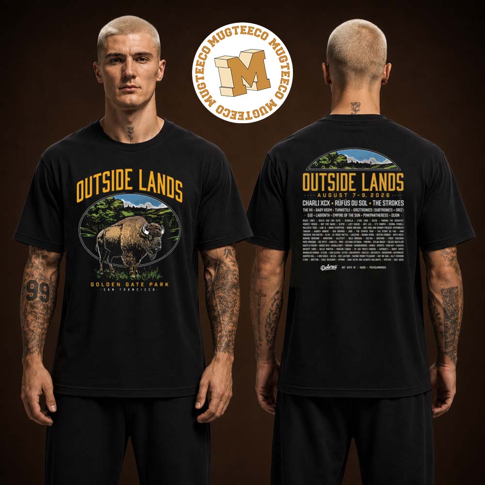 Outside Land Bison Event Tee At Golden Gate Park On August 7 8 9 2026 Two Sided Unisex T Shirt
