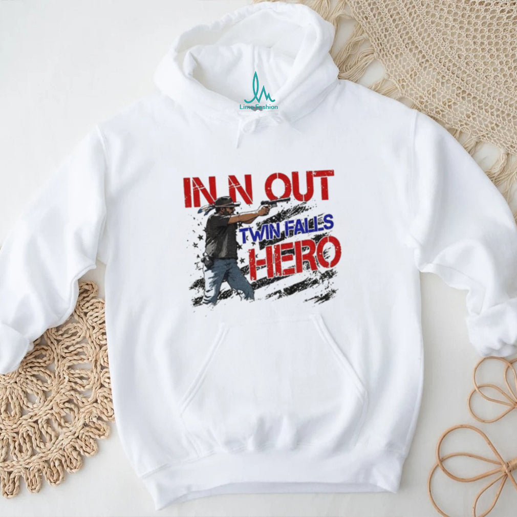 Patriotic USA Second Amendment In N Out Twin Falls Hero shirt