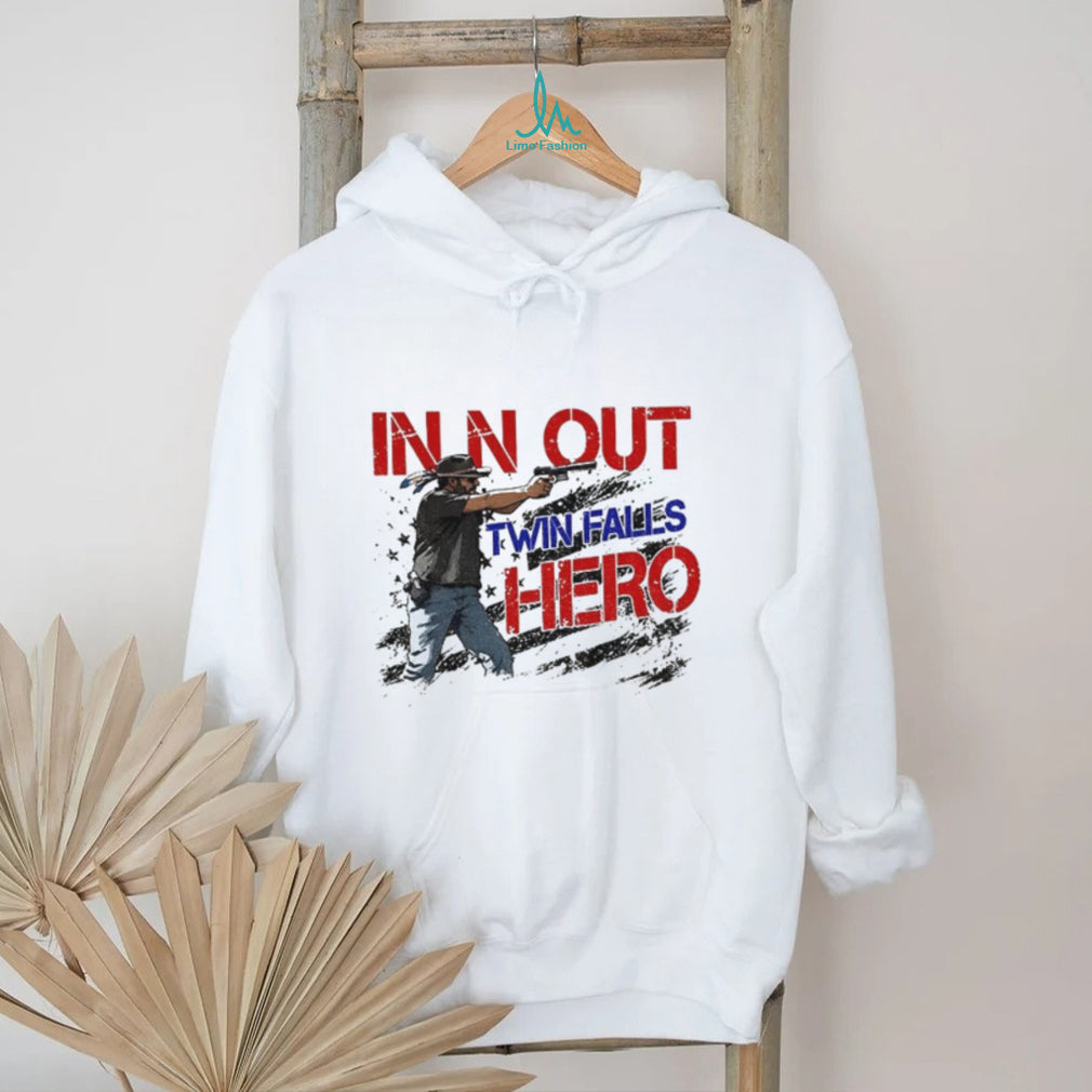 Patriotic USA Second Amendment In N Out Twin Falls Hero shirt
