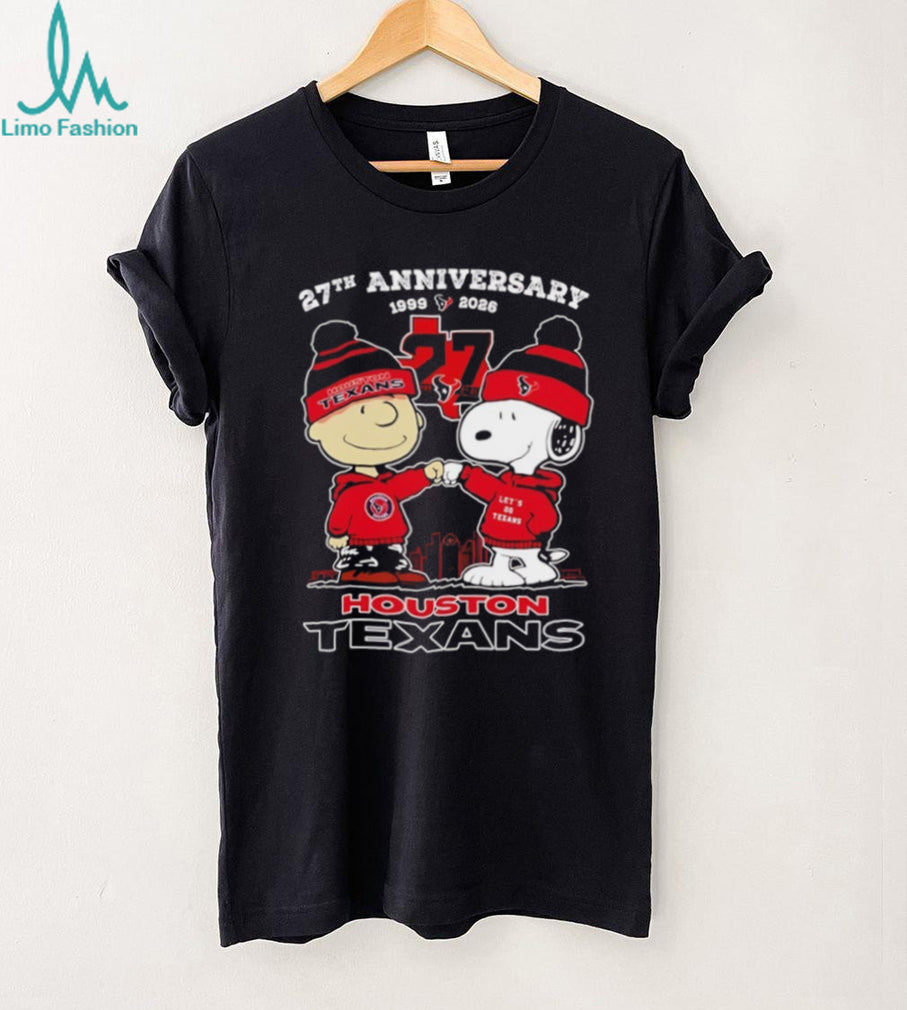 Peanuts Houston Texans 27th Anniversary 1999 2026 Skyline T Shirt