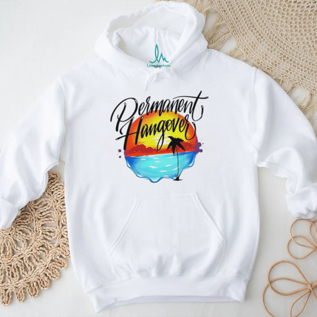 Permanent hangover sunset palm airbrush 90s shirt