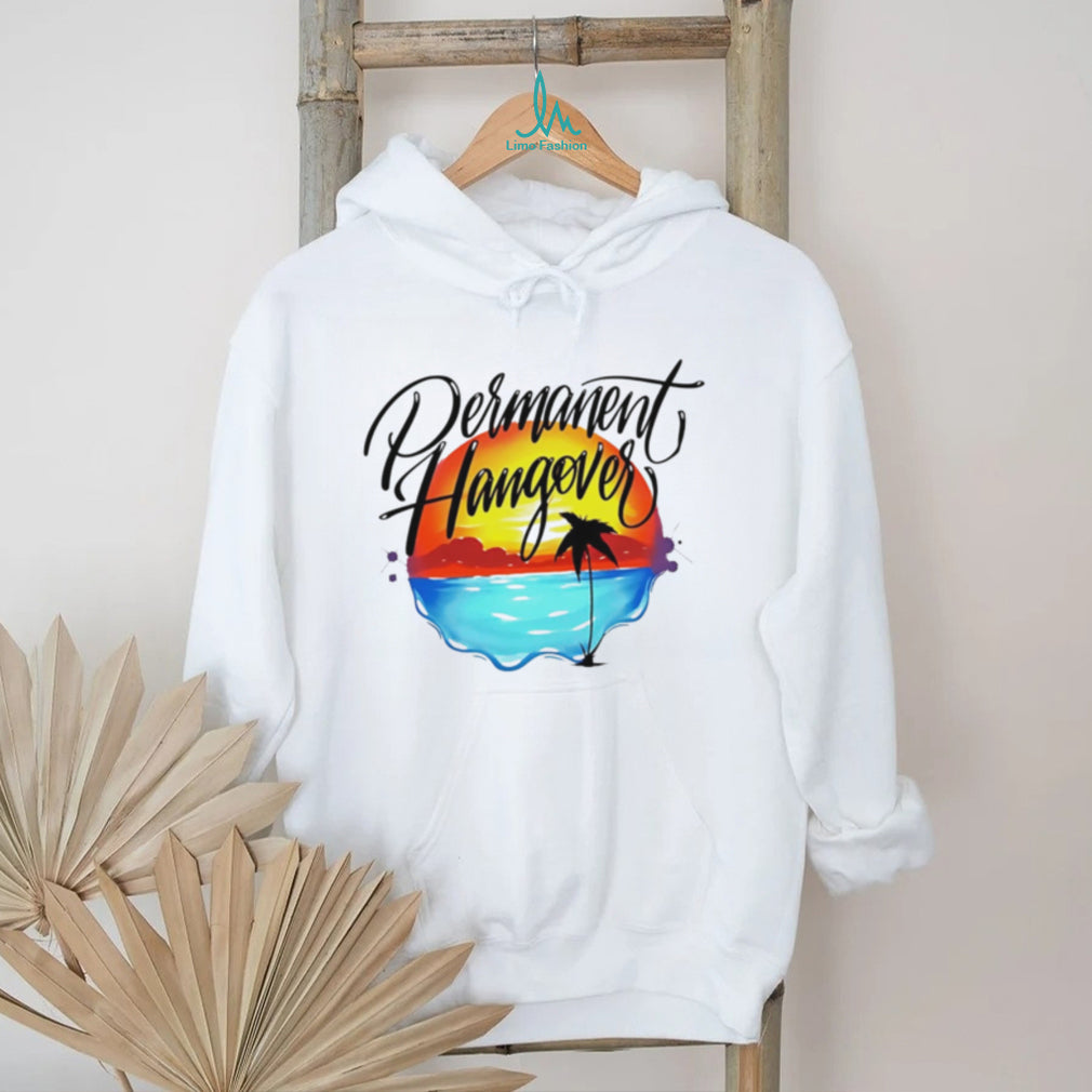 Permanent hangover sunset palm airbrush 90s shirt