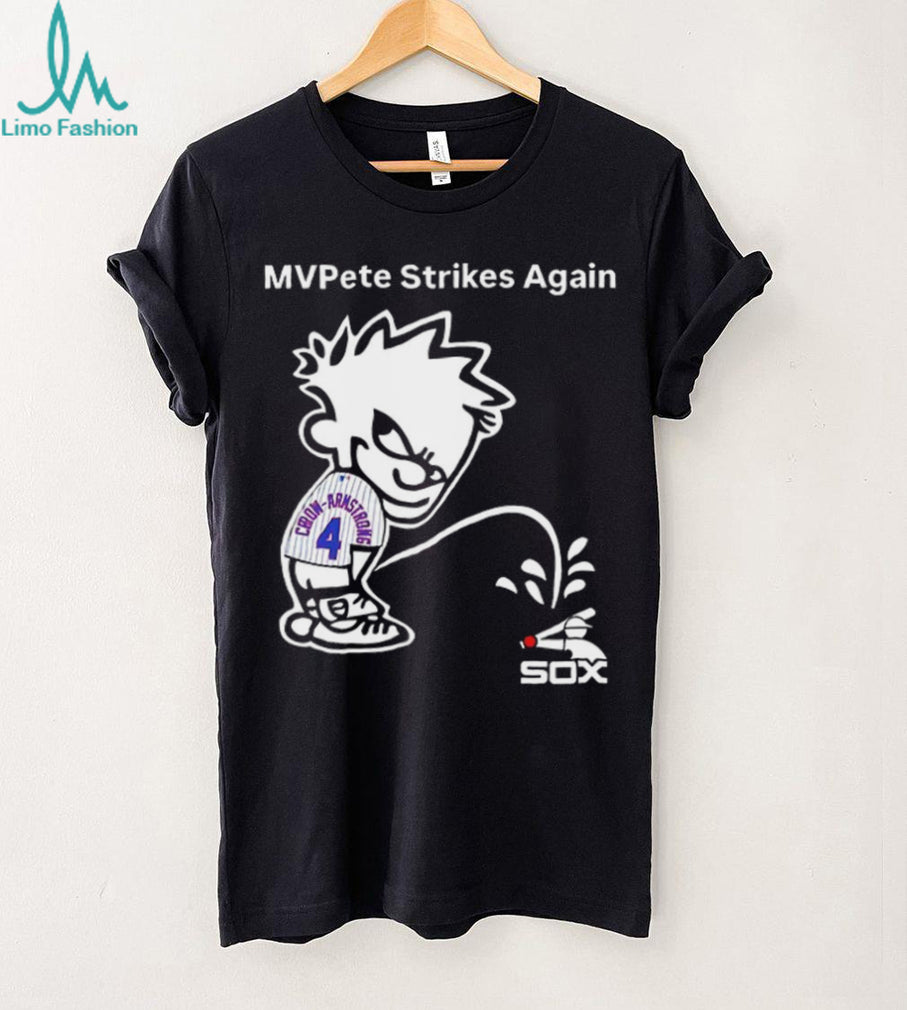 Pete Crow Armstrong MVPete Strikes Again Calvin Peeing On Chicago Cubs shirt