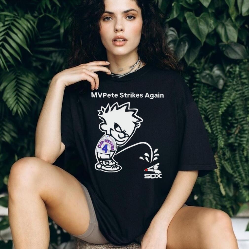 Pete Crow Armstrong MVPete Strikes Again Calvin Peeing On Chicago Cubs shirt