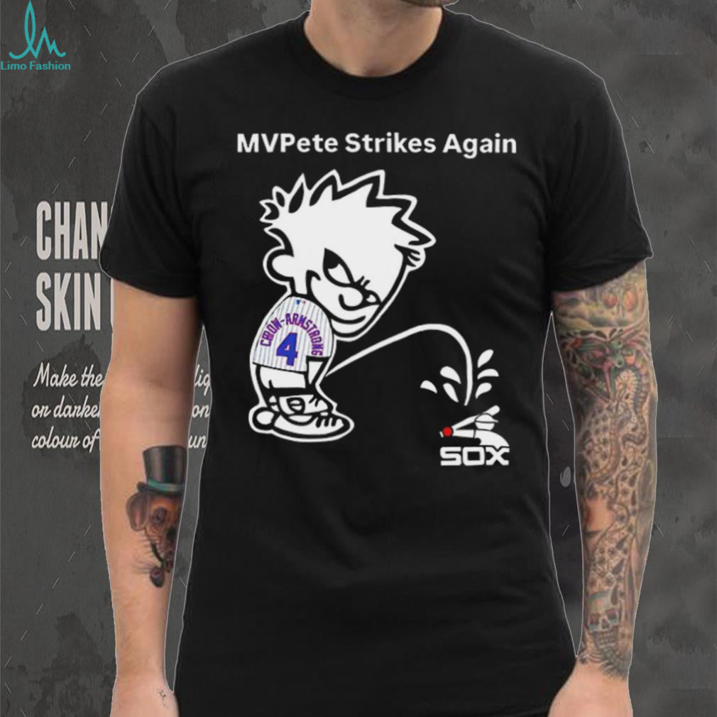 Pete Crow Armstrong MVPete Strikes Again Calvin Peeing On Chicago Cubs shirt