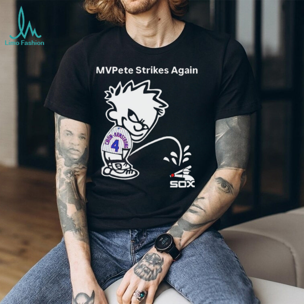 Pete Crow Armstrong MVPete Strikes Again Calvin Peeing On Chicago Cubs shirt