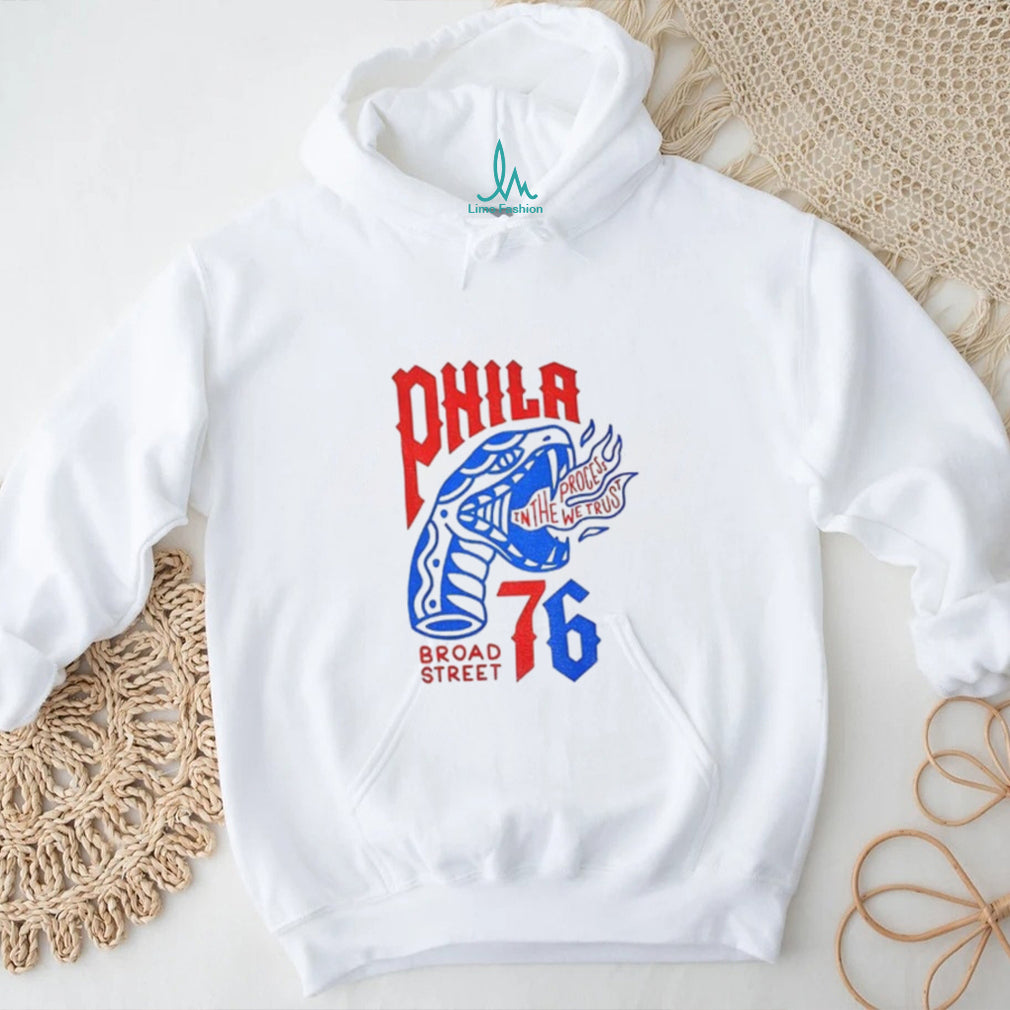Philadelphia 76ers Broad Street Phila In The Process We Trust serpent shirt