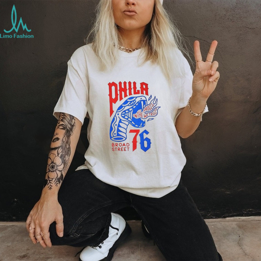 Philadelphia 76ers Broad Street Phila In The Process We Trust serpent shirt