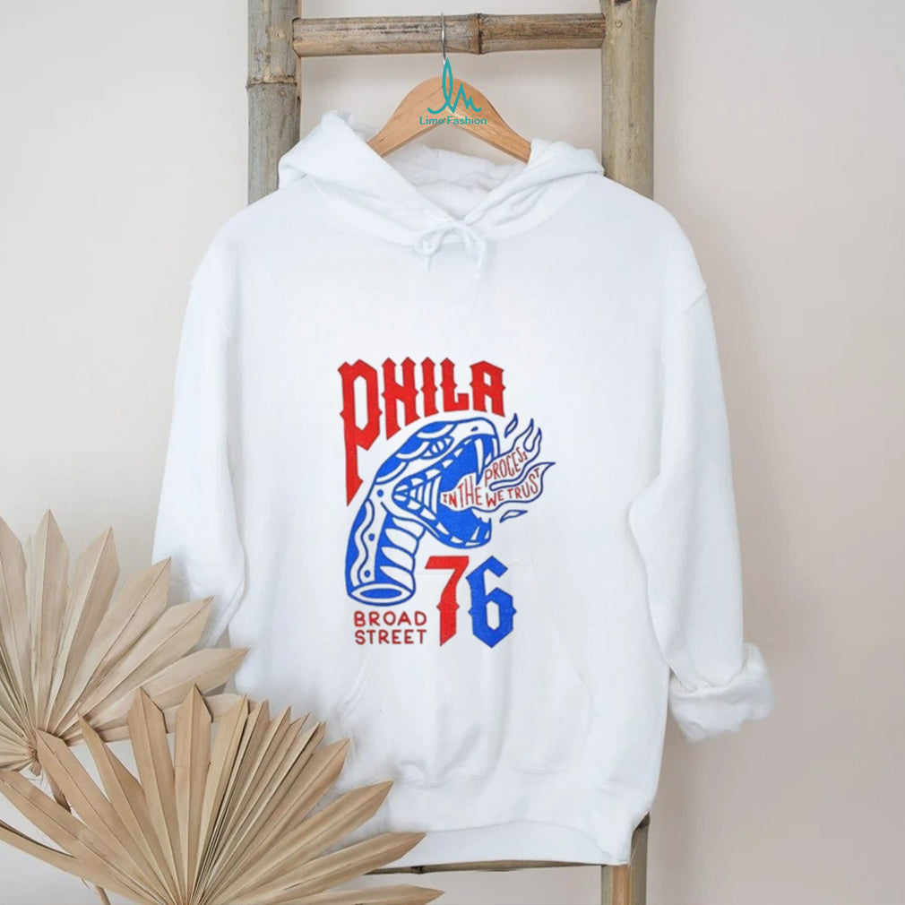 Philadelphia 76ers Broad Street Phila In The Process We Trust serpent shirt
