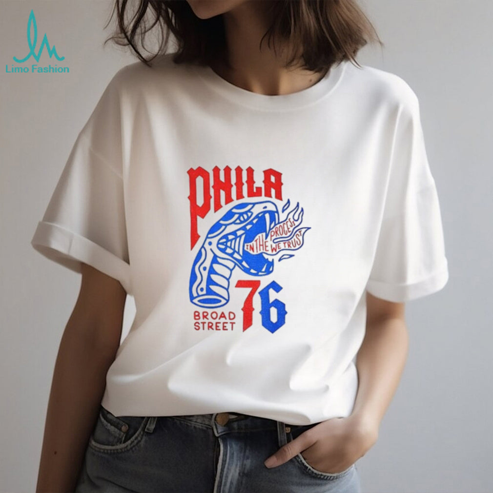 Philadelphia 76ers Broad Street Phila In The Process We Trust serpent shirt