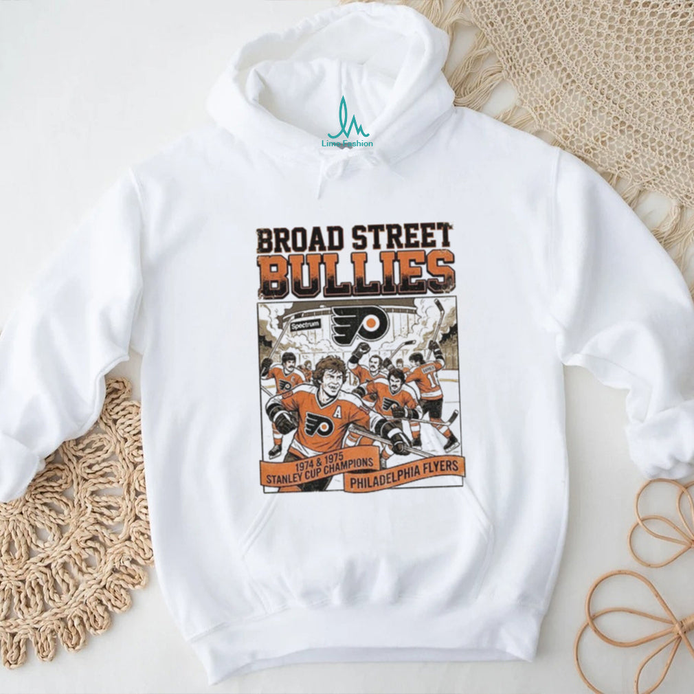 Philadelphia Flyers Broad Street Bullies 1974 and 1975 Stanley Cup Champions shirt