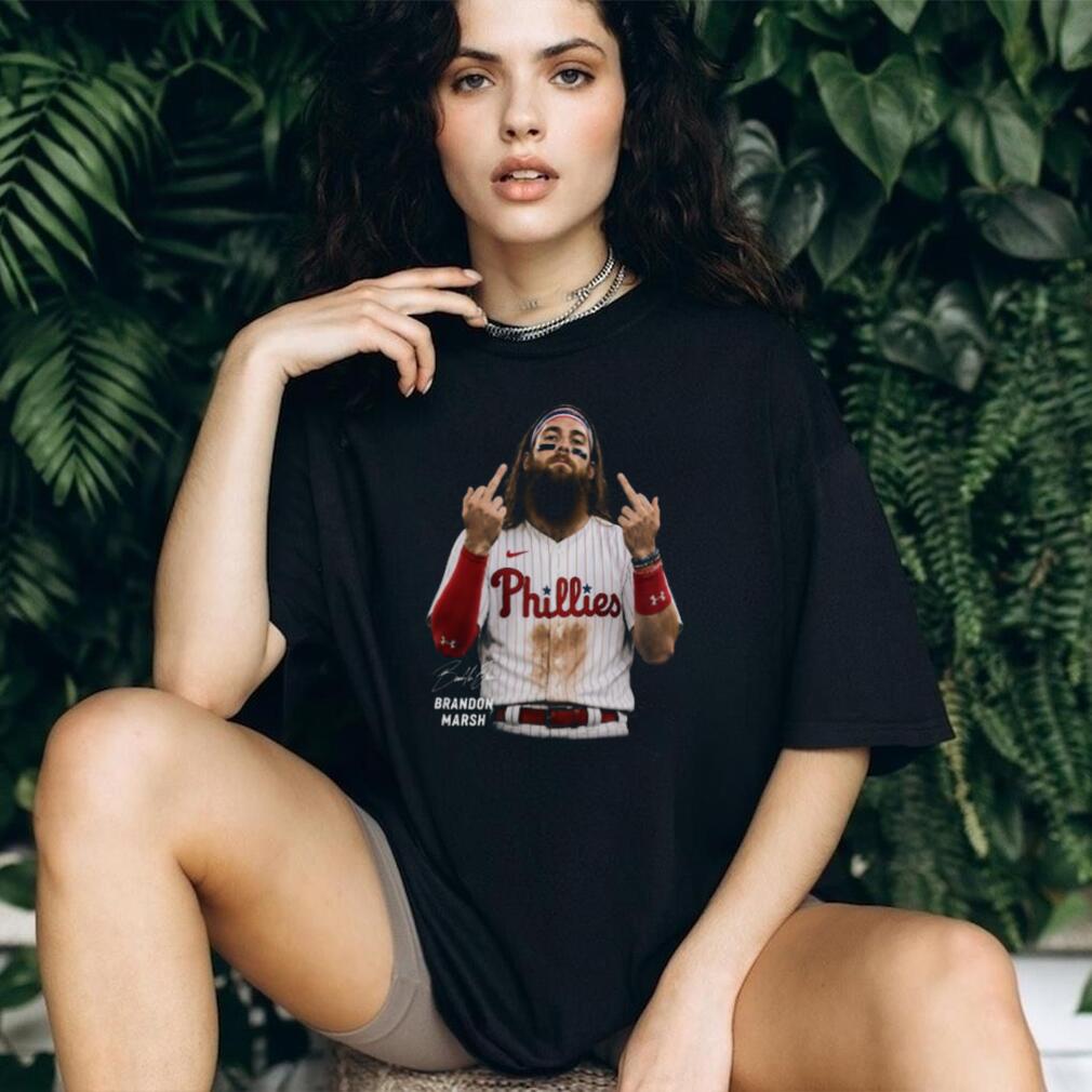 Philadelphia Phillies Brandon Marsh Middle Fingers Baseball Shirt